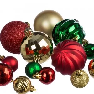 Image of Robert Dyas 55 Piece Bauble Pack - Festive