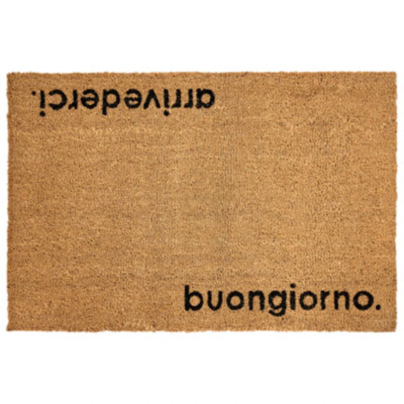 Image of Beliani Doormat Labo Natural 60 X 90 Cm Text Coir