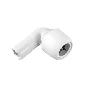 image of Wavin Hep2O 90 Degree Spigot Elbow Single Socket White 22mm Push-Fit Hd4/22W