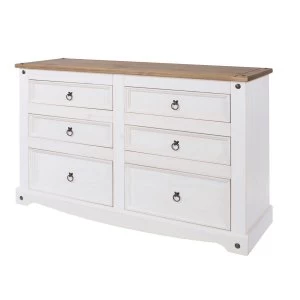 Image of Halea 6-Drawer Bedside Chest - White