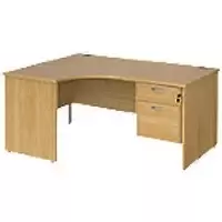 image of Dams International Left Hand Ergonomic Desk MP16ELP2O 1,600 x 1,200 x 725 mm