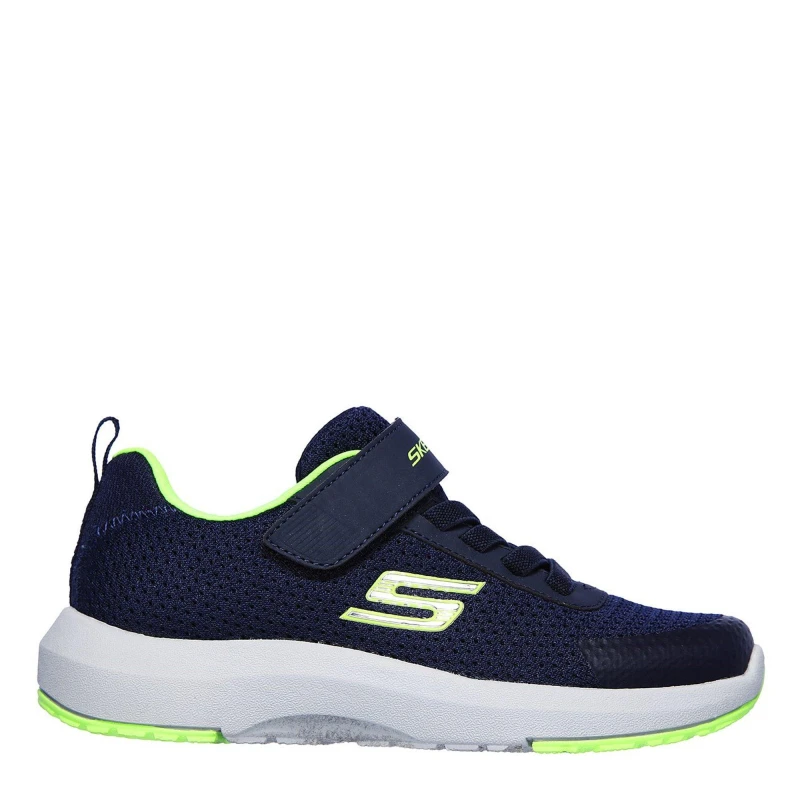 Image of Skechers Dyna Tread Childrens Trainers Navy/Lime male C10 (27.5)