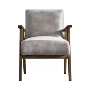 Image of Gallery Direct Neyland Occasional Chair / Vintage Brown Leather