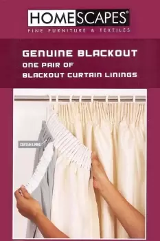 image of 100% Blackout Curtain Lining Pair 3-Pass Coating