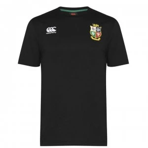 Image of Canterbury British and Irish Lions Jersey T Shirt Mens - BLACK