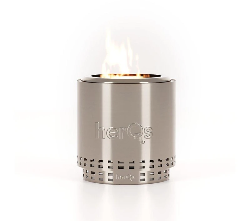 Image of HERQS Smokeless Cozy Fire Pit - Silver 9504377631122