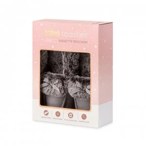 Image of Totes Suedette Slippers - Grey