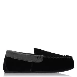 image of Firetrap Suede Childrens Slippers - Black