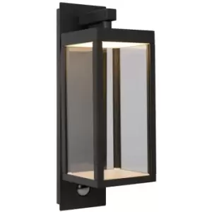 Image of Lucide CLAIRETTE - Wall Light Outdoor, PIR Sensor - LED - 1x15W 3000K - IP54 - Anthracite
