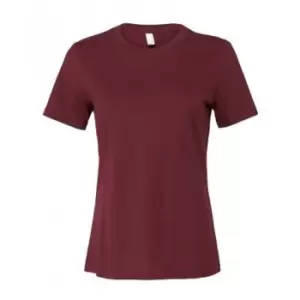 Image of Bella + Canvas Womens/Ladies Relaxed Jersey T-Shirt (L) (Maroon)