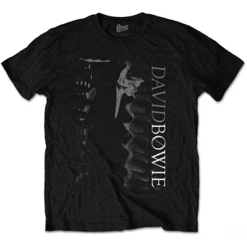 image of David Bowie - Distorted Unisex Large T-Shirt - Black