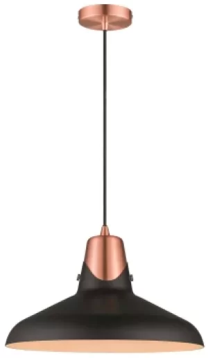 image of Spring Dome Ceiling Pendant Matt Black, E27