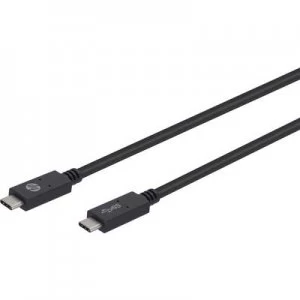 Image of HP USB 2.0 Cable 1x USB C plug 1x USB C plug 2m Black