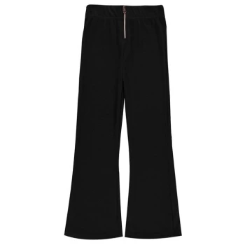 image of Firetrap Ribbed Wide Leg Trousers Girls - Black