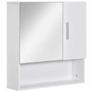 image of Kleankin Wall Mounted Bathroom Mirror Cabinet White