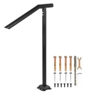 Image of VEVOR 2-3 Step Handrail Railing for Steps Iron 441 LBS Capacity with Screw Kit