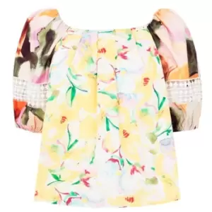 Image of French Connection French Connection Isadora Top Womens - Yellow