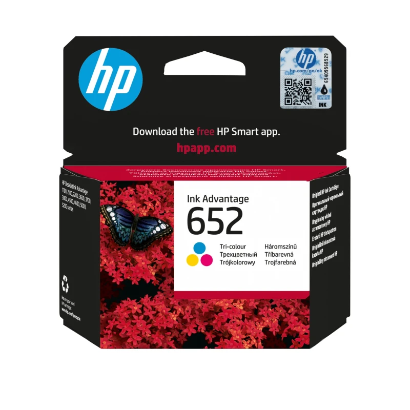 Image of HP 652 Tri-color Original Ink Advantage Cartridge F6V24AE