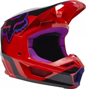 Image of Fox V1 Venz Motocross Helmet, red, Size L, red, Size L