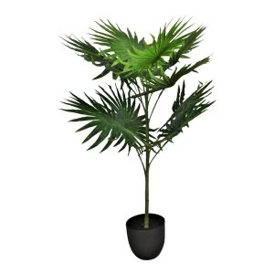 image of Artificial Fan Palm Tree with 10 leaves, 100cm