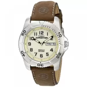 Timex T46681 Expedition Traditional Watch with Rugged Brown Strap