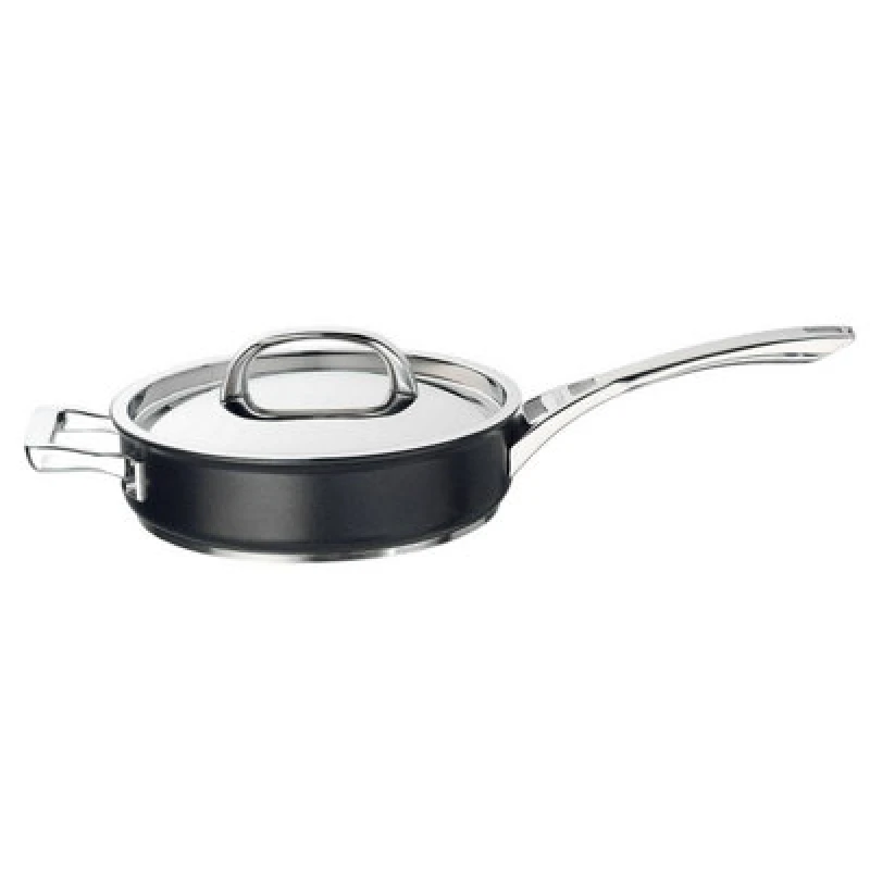 Image of Circulon Infinite 24cm Non Stick Saute Pan With Lid Dishwasher Safe Easy Clean Black