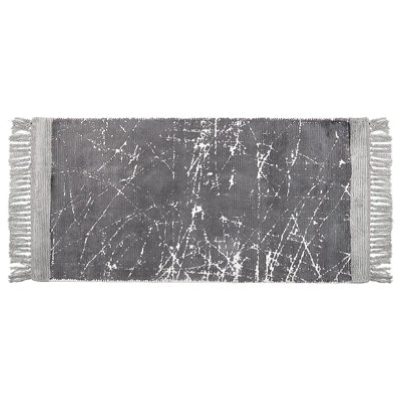 Image of Beliani Rug Hanli Grey 80 X 150 Cm Viscose