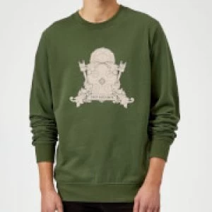 Image of Crystal Maze Fast And Safe Crest Sweatshirt - Forest Green - L
