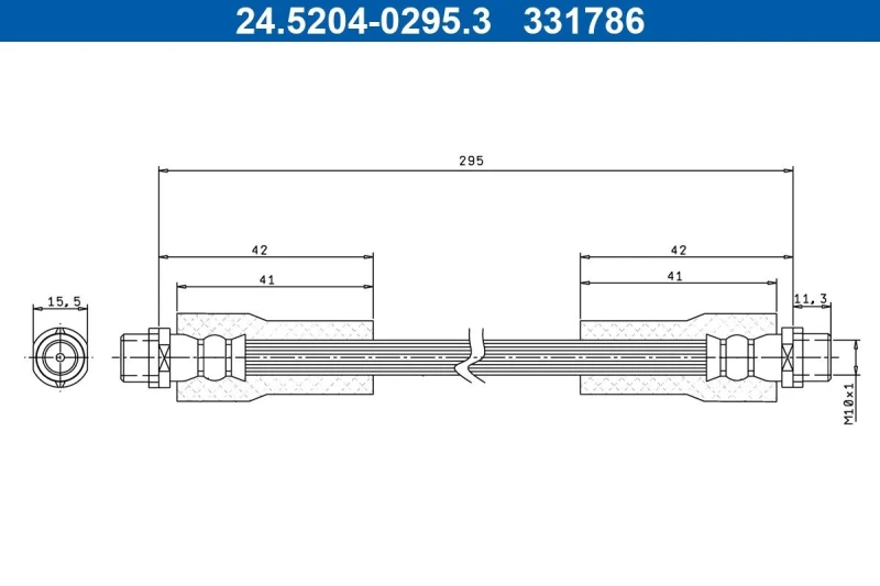 Image of Brake hose ATE 24.5204-0295.3
