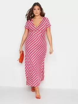 Image of Yours Stripe Swing Dress, Pink, Size 18, Women