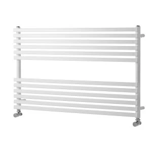 Image of Towelrads Oxfordshire Horizontal Ladder Towel Rail Radiator - White 600x1190