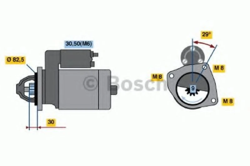 Image of Starter motor Bosch 0 986 018 490