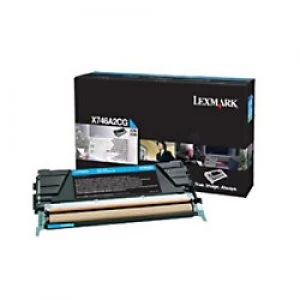 Lexmark X746A3CG Cyan Laser Toner Ink Cartridge