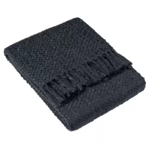 image of Morni Woven Fringed Throw Dusk