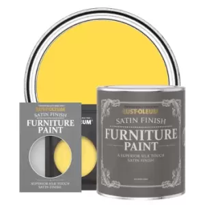 image of Rust-Oleum Satin Furniture & Trim Paint - LEMON SORBET - 750ml