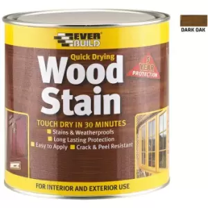 image of Everbuild Satin Wood Stain Dark Oak 2.5 Litre