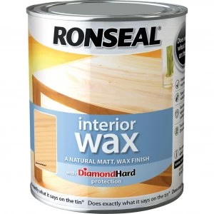 image of Ronseal Interior Wax Almond Wood 750ml