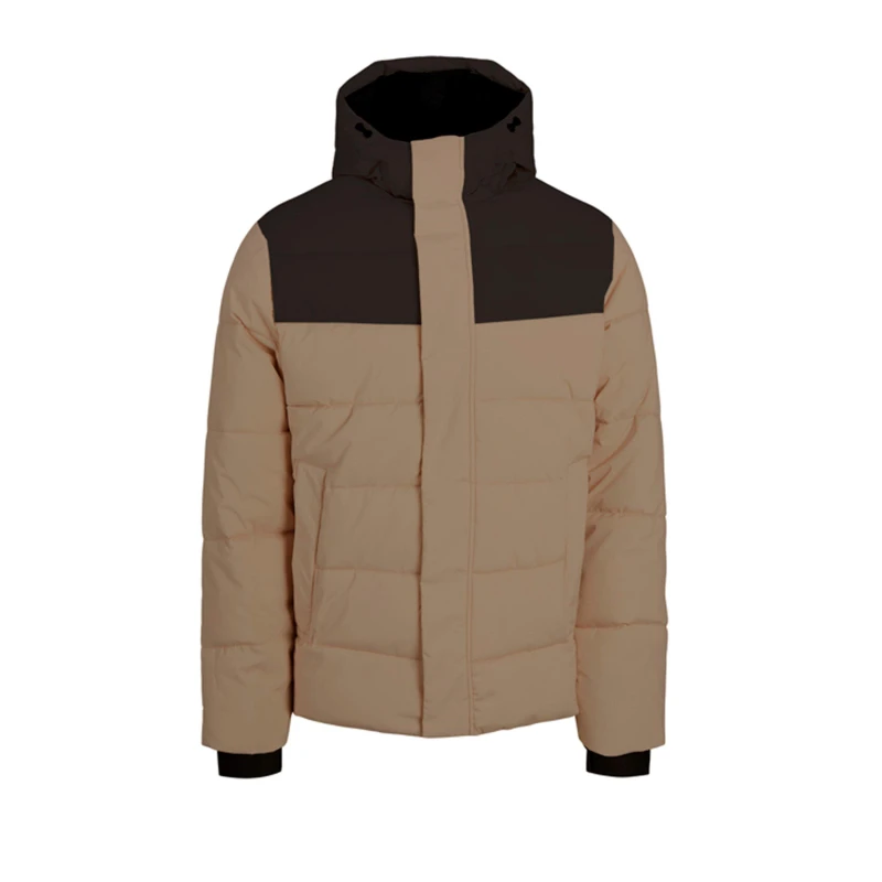 Image of Jack and Jones Mens Clean Quilted Insulated Puffer Jacket Crockery male M