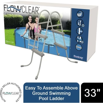 image of Flowclear 33'/84cm Easy To Assemble Above Ground Swimming Pool Ladder - Bestway