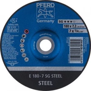 image of PFERD 62217626 Sg Steel Grinding disc (off-set) 180 mm 22.23mm 10 pc(s)