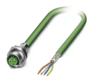 Image of Phoenix Contact 1437779 Sensor Cord, 4P, M12 Rcpt-Free End, 1M