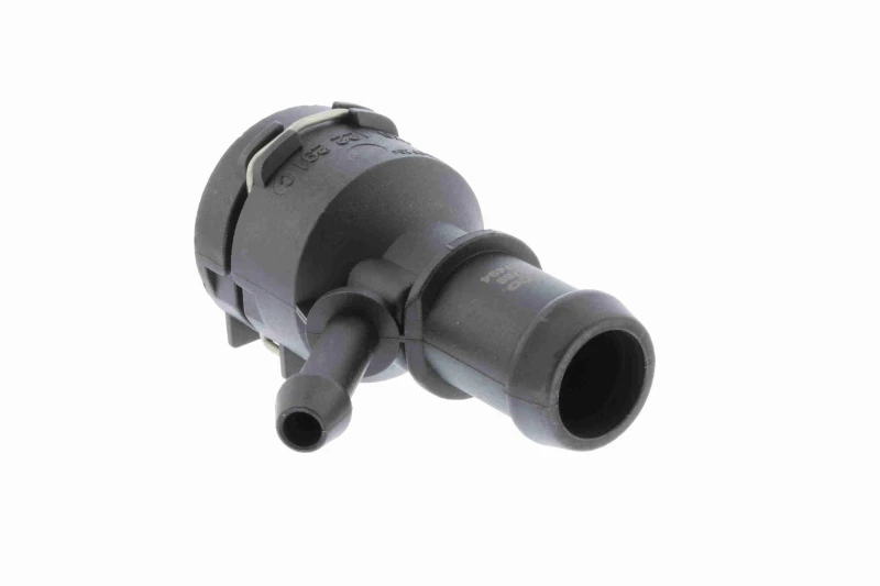 Image of VAICO V10-2769 Coolant Flange Plastic, Upper, with gasket/seal, with clip, Original VAICO Quality Plastic Coolant Flange (3219)
