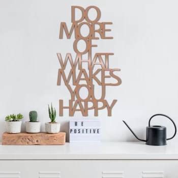 Image of Do More Of What Makes You Happy - Copper Copper Decorative Metal Wall Accessory