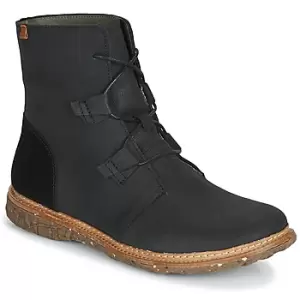 image of El Naturalista ANGKOR womens Mid Boots in Black,4