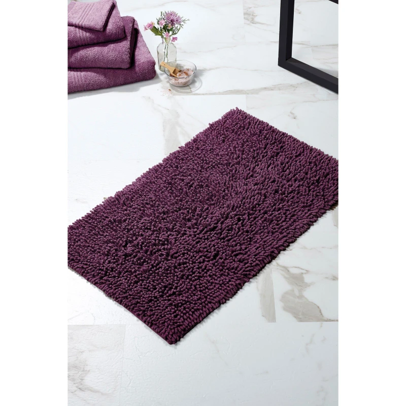Image of Homelife Cotton Loop Bathmat - Purple Purple One Size