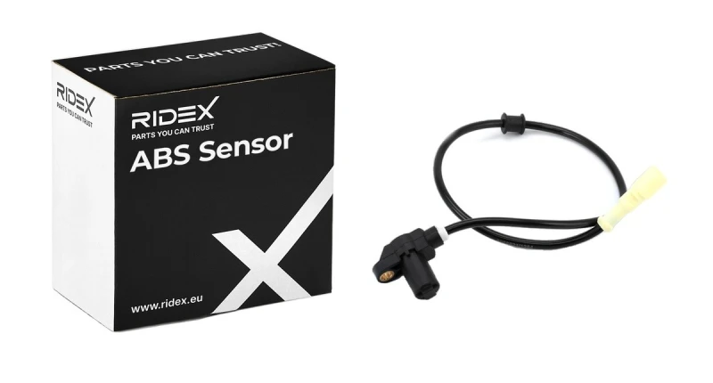 Image of RIDEX 412W0058 ABS Sensor Front Axle, with cable Sensor,wheel speed (412)
