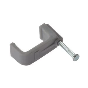 ForgeFix Cable Clip Flat Grey 6.00mm Box 100