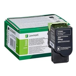 image of Lexmark C2320K0 Black Laser Toner Ink Cartridge