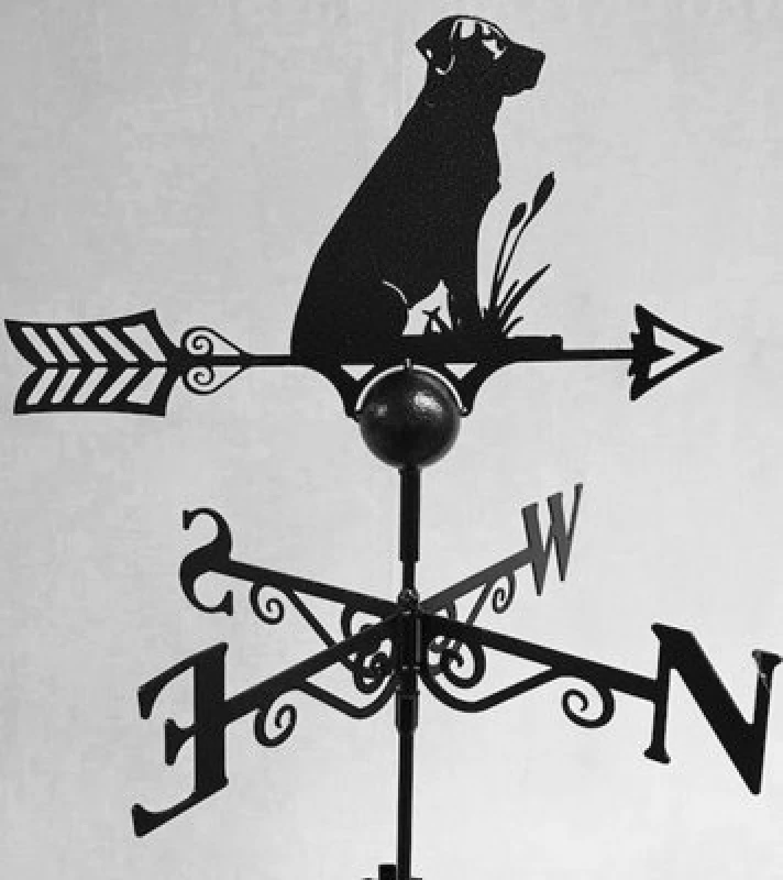 Image of Poppy Forge Labrador Weathervane - Steel - W65 X H88cm - Powder Coated Black