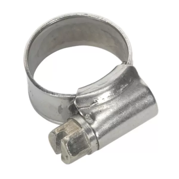 Image of Genuine SEALEY SHCSS000 Hose Clip Stainless Steel Ø10-16mm Pack of 10